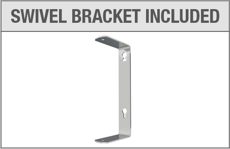 Swivel bracket included